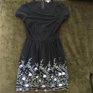 3/$20 Francesca's Embroidered Mesh Overlay Dress